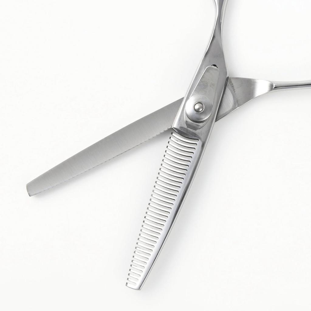 DEEDS Thinning Set of Forged for Hairdressers and Haircutters XP-01 5.5-inch Scissors, 15% Offset, 2, Finish,