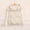 Cotton vest women's short autumn and winter new hooded vest outer wear versatile loose thickened thermal vest jacket