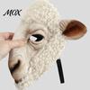 Máscara de Oveja con Visión Clara Máscara de Animal Realista, Oso Pardo Cara Completa Suave Cosplay para Fiesta de Disfraces de Halloween Accesorios Transpirable