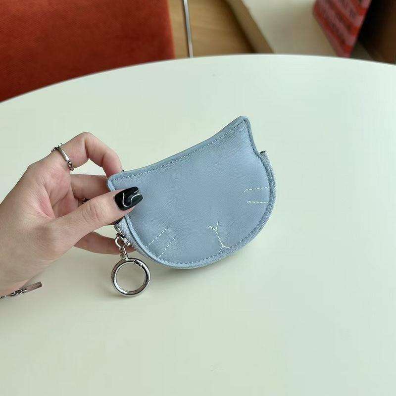 2025 New Fashionable Cute Cat Style Sheepskin Change Bag Card Bag Makeup Product Lipstick Storage Bag