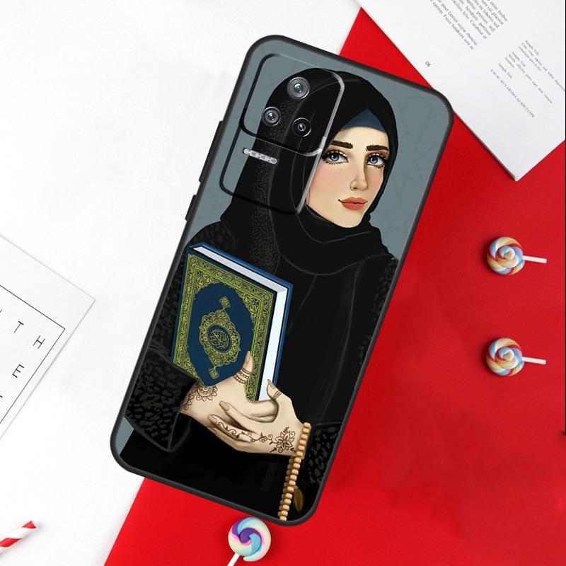 Muslim Islamic Gril Eyes Hijab Cover For Xiaomi 11T 12T 13T 14T Pro 13 14 15 Ultra POCO X7 Pro X3 X5 X6 F5 F6 M6 Pro Case