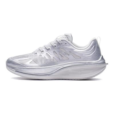 Li Ning Wu Shi 5S 2.0 Shock Absorption Low Top Running Shoes Women Sneakers Silver Gray ARSS032-2