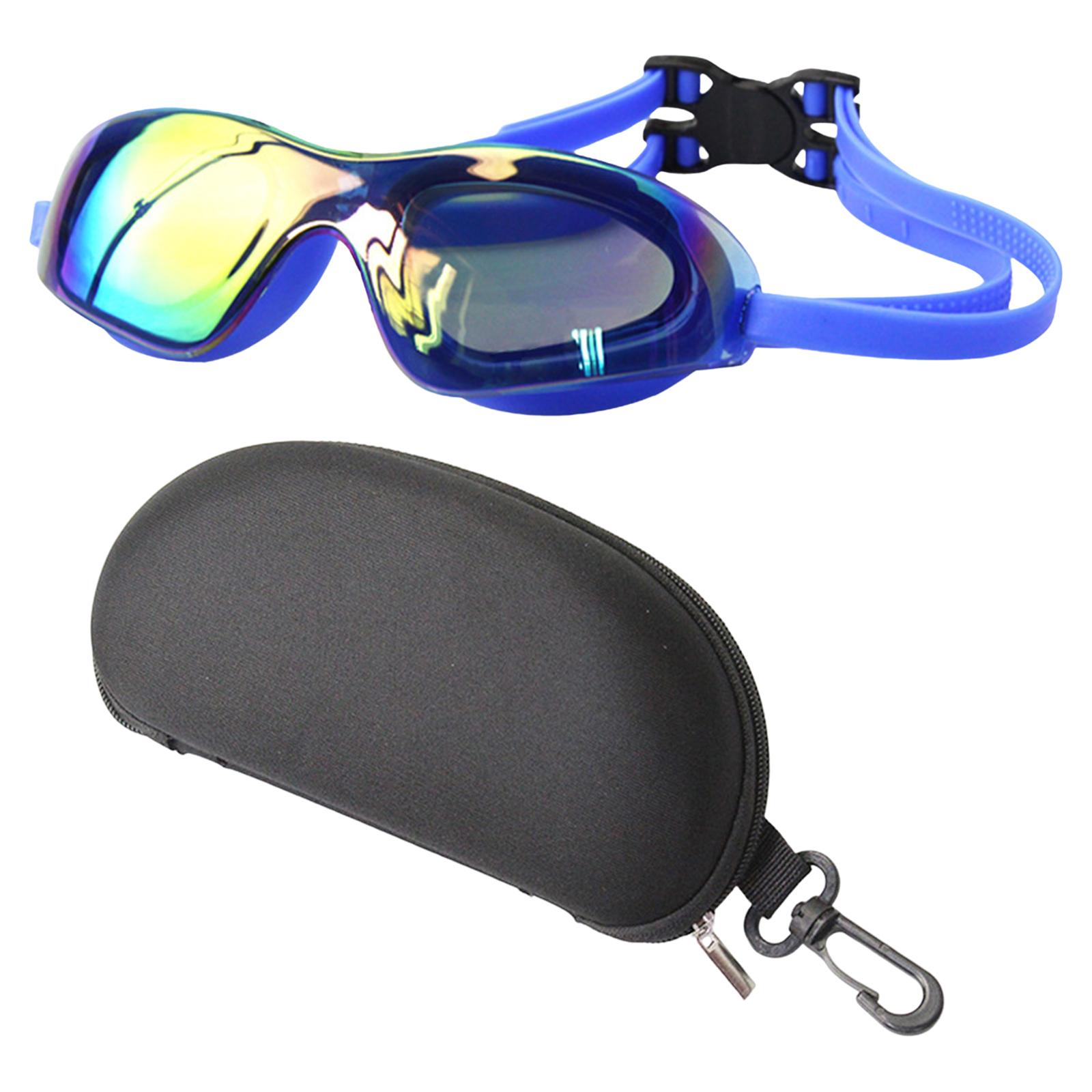 Swimming Glasses, Large Frame Eye Protector Anti Fog Adjustable Men Women