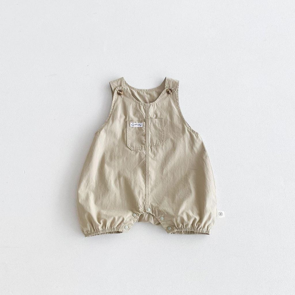 2025 Korean Summer Baby Overalls Set - Unisex Romper Two-Piece