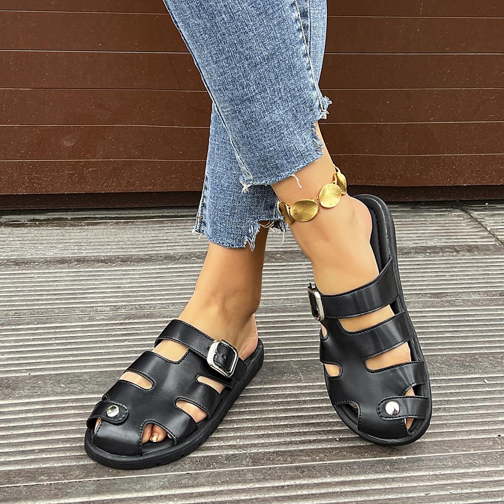 Women Slippers Comfortable Beach Flat Sandals  Open Toe Slides Women Trend Luxury Slippers Platform Women Shoes Zapatos De Mujer