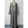 European and American Designer Style Simple Temperament Folding Mid-Length Trench coat Pants Two-piece Set Women clothes