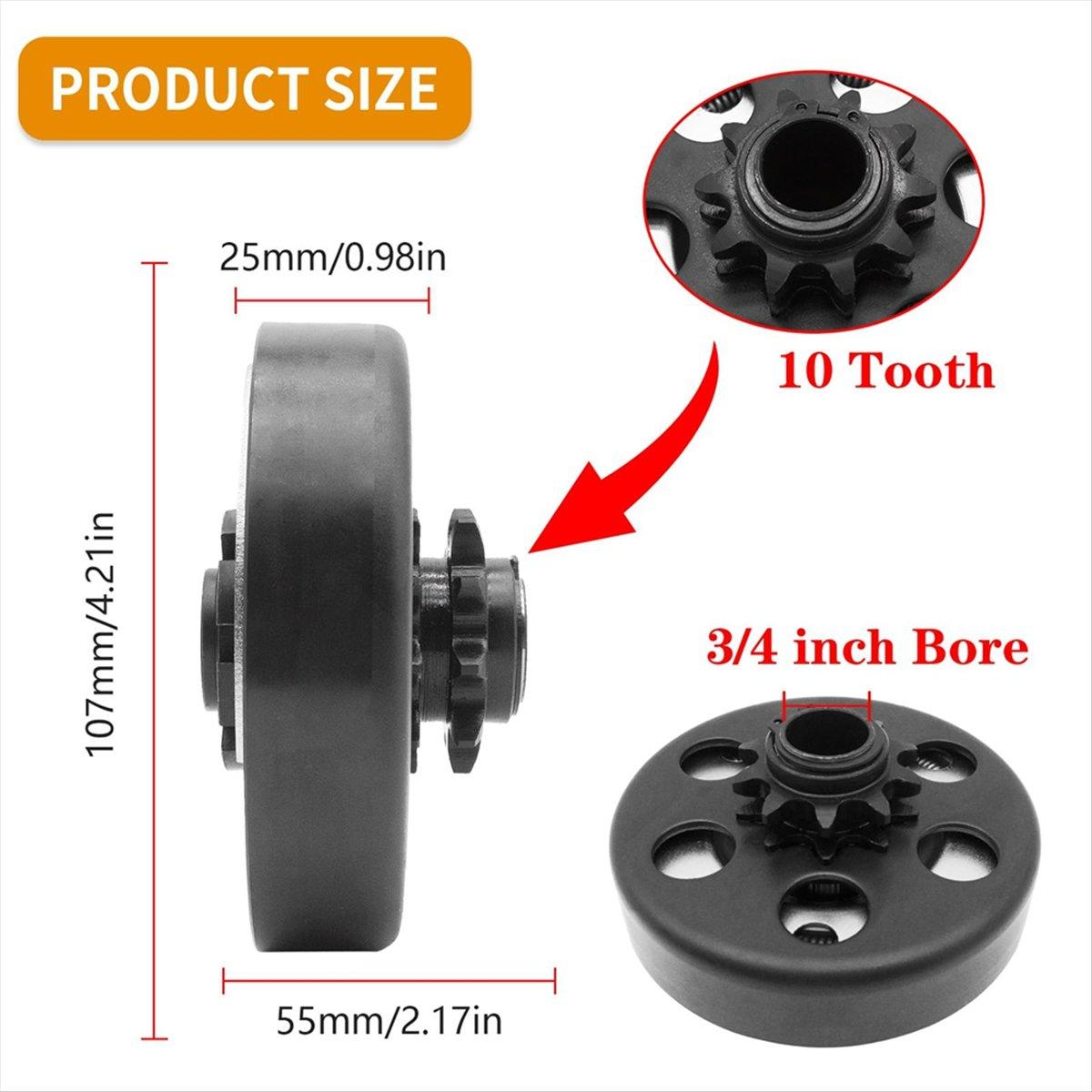 

BHBL Go Kart Clutch 3/4INCH Bore 10T for 40 41 420 Chain, for 212 Go Kart Minibike Baja Mini Bike MB165 MB200 China Mainland