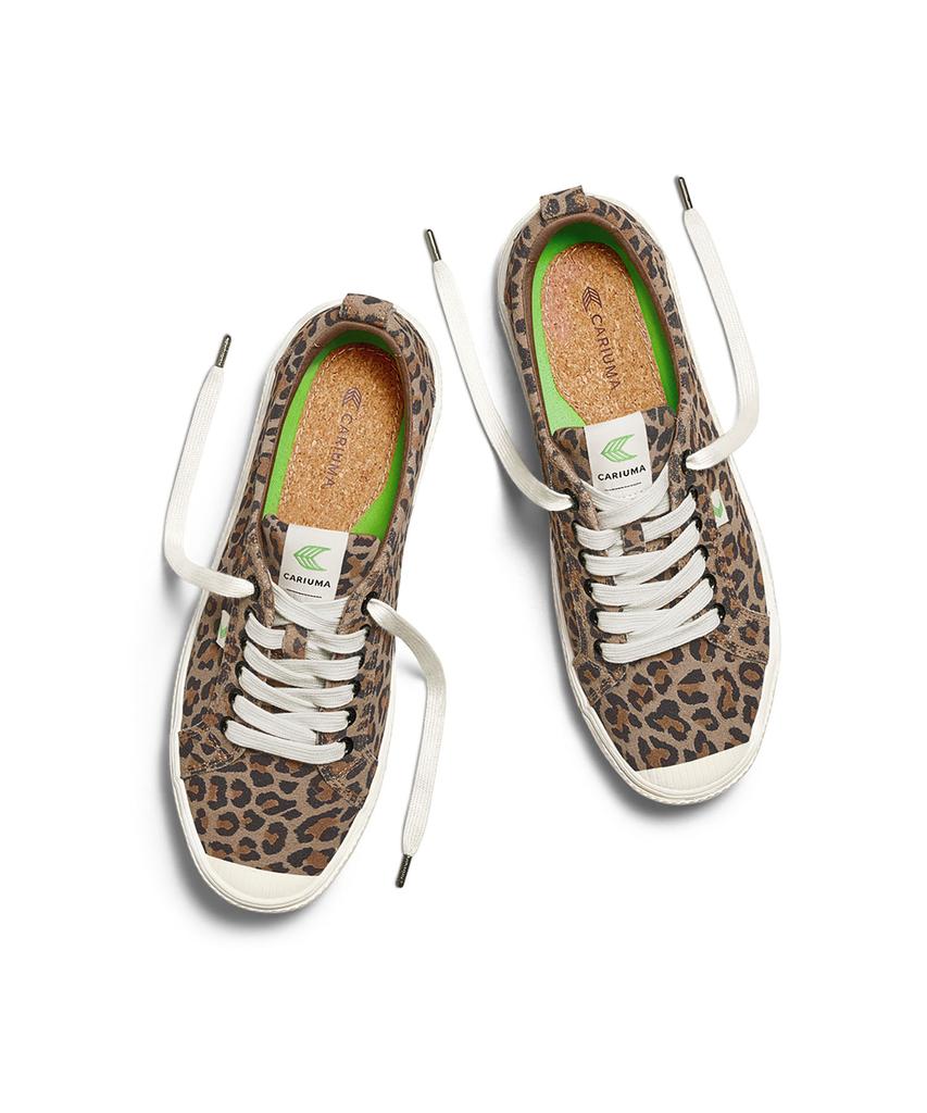 Cariuma Oka Low Leopard Print Suede