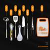Nice Camping Kitchen Utensil Set with Carrying Bag BBQ Beach Hiking Travel Organizer Storage Pack Cook Gadgets Equipment Gear