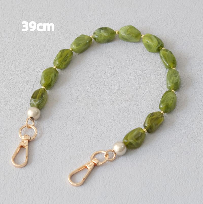 New Fashion Woman Bag Accessory Detachable Green Beaded Chains Cute Acrylic Luxury Strap Women Elegant Bag Shoulder Handle Chain