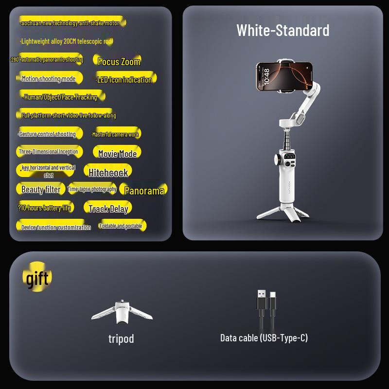 

Ручной стабилизатор Oikawa Smart X2: Трехосевой мобильный стабилизатор с AI-трекингом для прямых трансляций