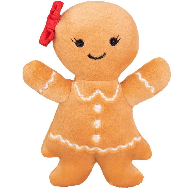Gingerbread Man Plush Pendant - Funny Christmas Cookie Doll Keychain