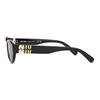 Miu Miu Logo Design Oval Sunglasses Unisex sunglasses Black SMUA03SF