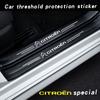 Soglia Porta Auto Fibra di Carbonio Adesivo Auto Striscia Protettiva Per Citroen C3 C4 X7 Xsara Picasso Crosser C-ELYSEE JUMPY NEMO VTS Auto