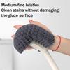 Wall Mounted Toilet Brush, Anti-Slip Handle Curved Soft Bristles Toilet Cleaner, Toilet Grooves Bathroom Brush for Deep Cleaning