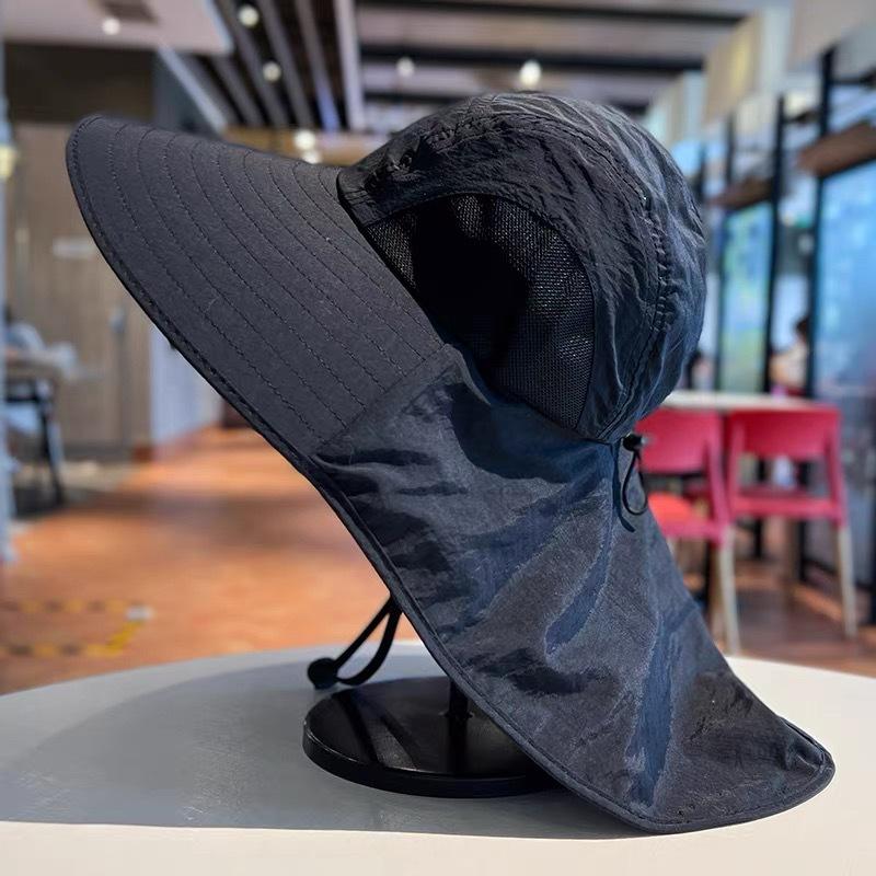 Summer Eaves Anti-ultraviolet Sun Hat Men and Women Outdoor Mountaineering Fishing Hat Cycling Face Cover Neck Sun Hat