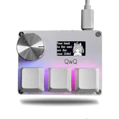 Sayodevice Osu O3c Szybki Trigger Hall Effect Przełączniki Magnetyczne Liniowe Klawiatura z Pokrętłem I Ekranem, Kopiuj Wklej, skrót, klawisz makro