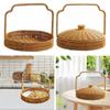 Fruit Bread Basket Tabletop Rustic Vegetables Food with Handle Serving Tray for Restaurant Baking Kitchen Counter Camping Picnic