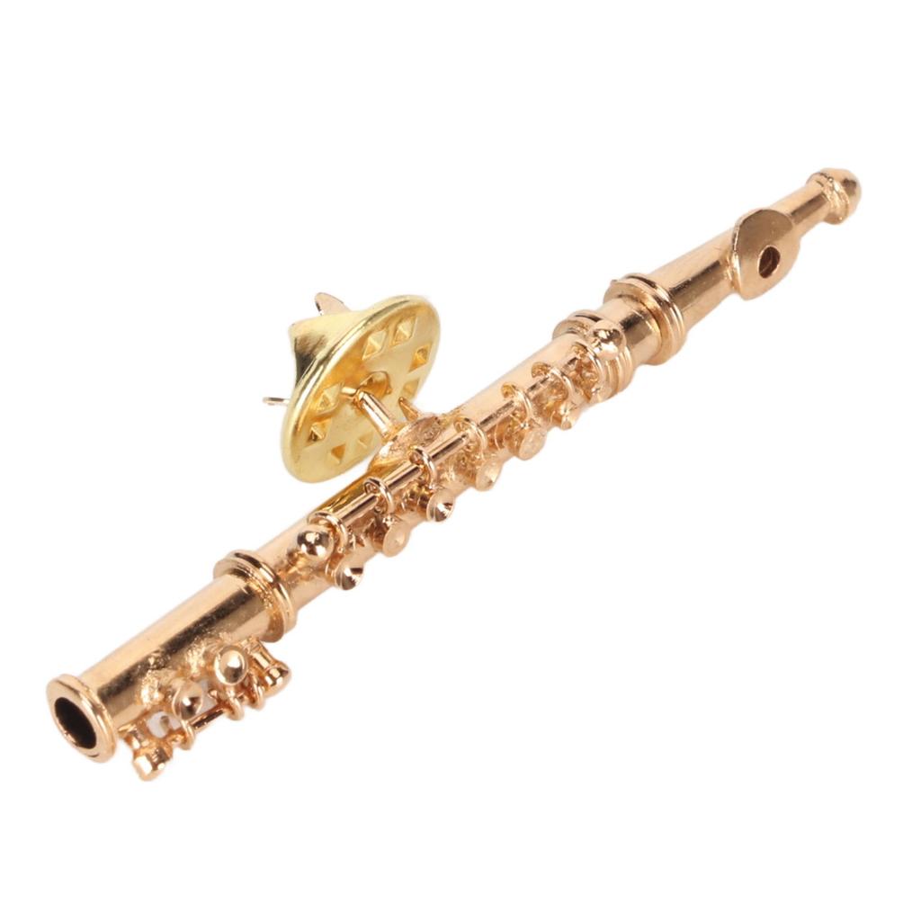 Music Brooch Elegant Exquisite Metal Gold Color Beautiful Musical Instrument Brooch for Party