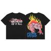 24S grenzüberschreitende Trendmarke Travis Scott Utopia Joint-Album geometrisches Graffiti kurzärmeliges T-Shirt Herren und Damen halblang