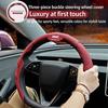 Coprivolante in Pelle Nappa Stile Sportivo Accessori Auto Per Dacia Logan Spring Sandero Stepway Dokker Lodgy Jogger MCV