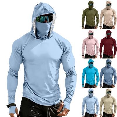 Men's Casual Drop-Shoulder Hooded Long-Sleeve  Shirt
