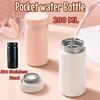 Stainless Steel Vacuum Insulated Bottle Leakproof Non Slip Base Pocket Water Bottle 200ML Student Water Bottle
