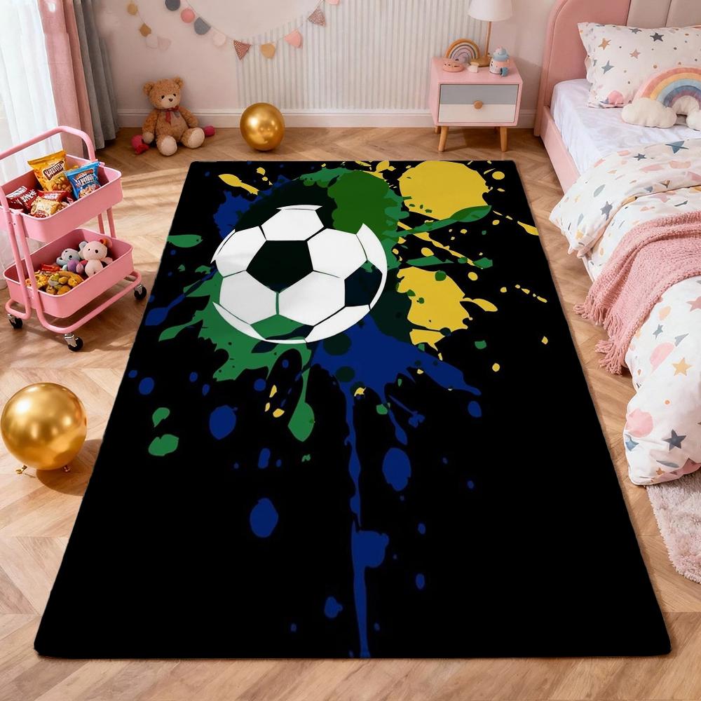 Football Game Patterned Rug Allseason Carpet For Bathroom Kitchen Home Decor New Year Gift