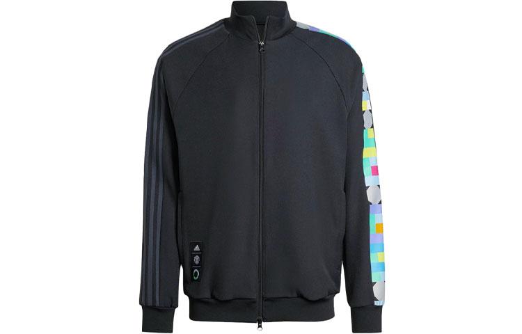 Adidas Manchester United Jackets Men s Black Stand Collar Moderate Other IQ3535 M