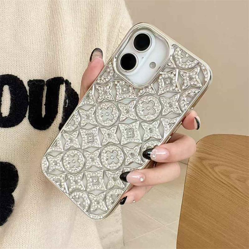 

Роскошный Блестящий Страз Самоцвет алмазное покрытие Мягкий чехол для телефона для iphone 16 15 14 13 Pro Max 11 Pro 12 Pro Max Блестящая крышка для защиты камеры Coque iPhone 11 серебряный