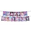 Birthday Theme Party Decoration Banner Pull Flag Cake Flag Balloon- Set