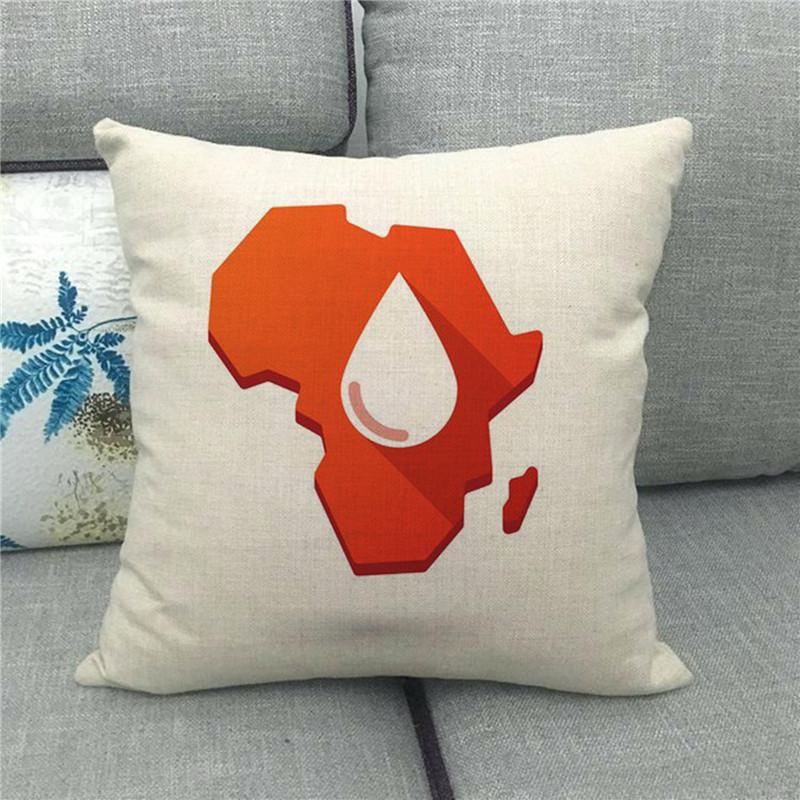 African continent thumbnail Digital printing short plush pillow covers for car sofa office cushion cover home goods 60x60cm