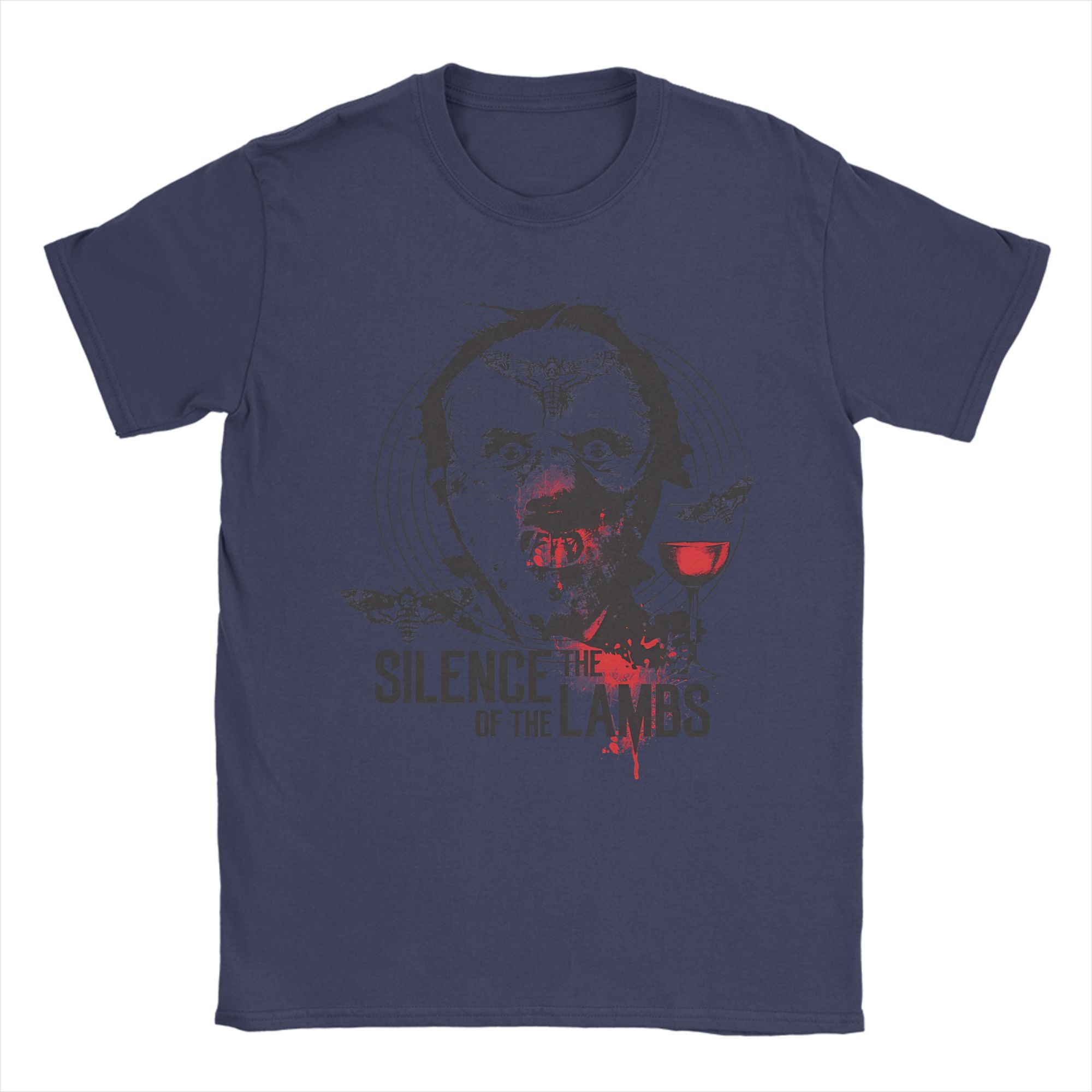 

Silence of the Lambs Movie T Shirts Mens Pure Cotton Casual TShirt Round Collar Tee Shirt Short Sleeve Clothes Unique 4XL