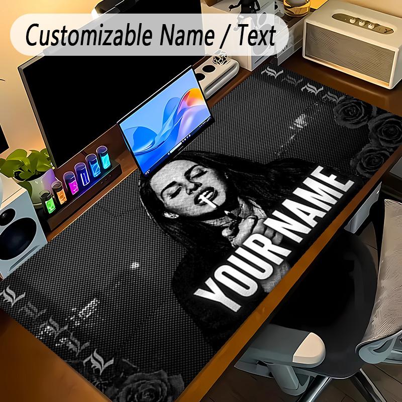 Large Mouse PadLana Del Rey Custom Name Text Personalized Desk Mat Non Slip Gaming Pad