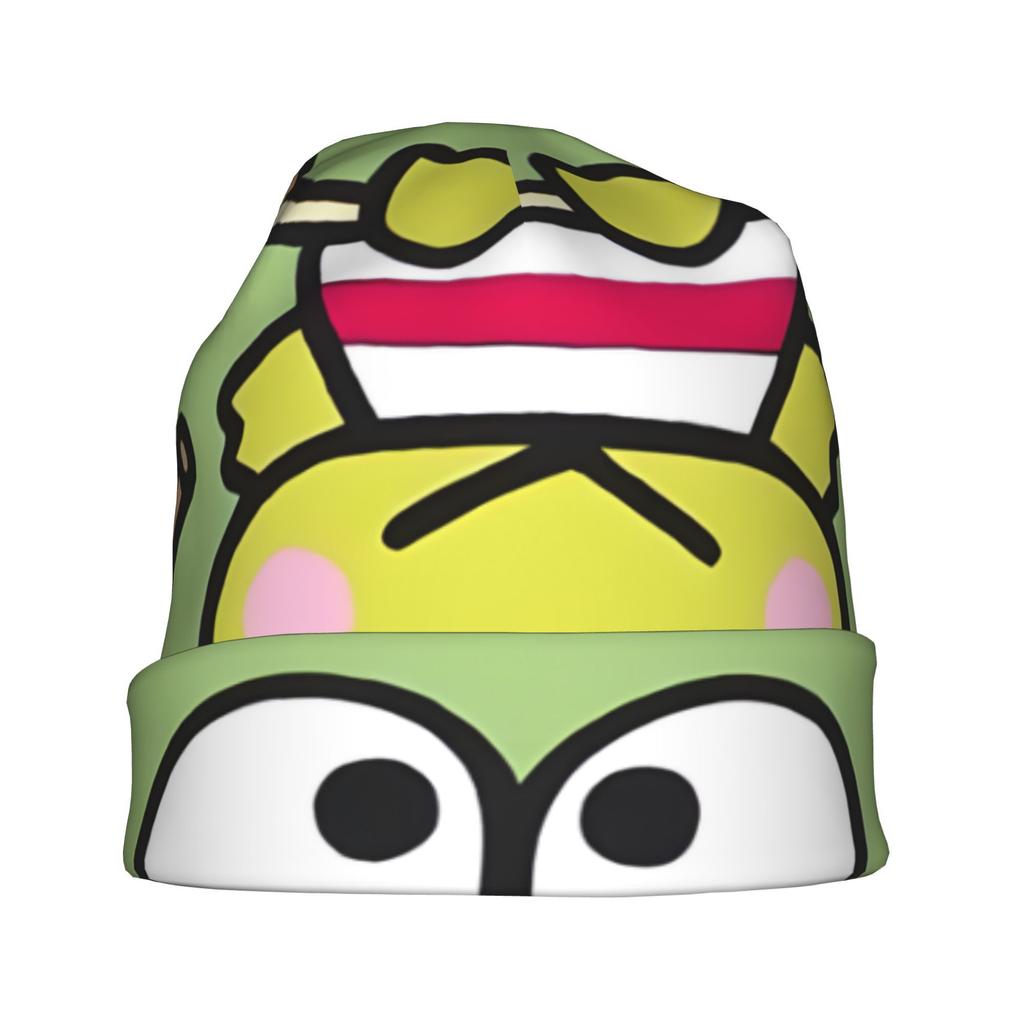 Sanrio KeroKero Keroppi Adult Knit Hat - Keroppi-Themed with Iconic, Culture Accessory Suitable for Casual Outfits, Themed Events & Gifts for And