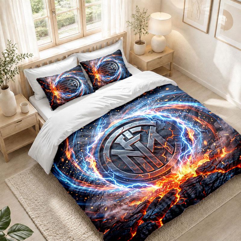Bedding Set 1 Duvet Cover 2 Pillowcases Borussia Dortmund Print Bedroom Home Decoration