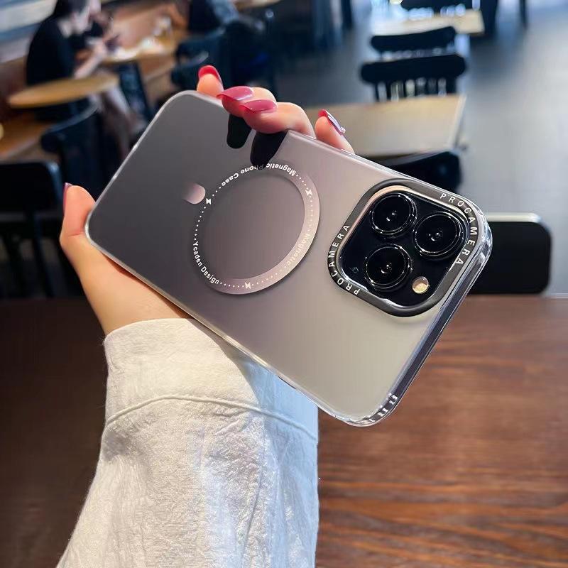Applicable To IPhone16 Mobile Phone Case Matte Gradient Apple 15 Promax Anti Fall MagSafe Magnetic Protective Case