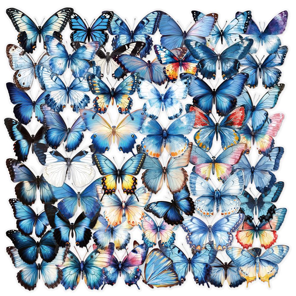 Butterfly Cartoon PET Waterproof Stickers for Journals, Bottles, Phones, and Computers