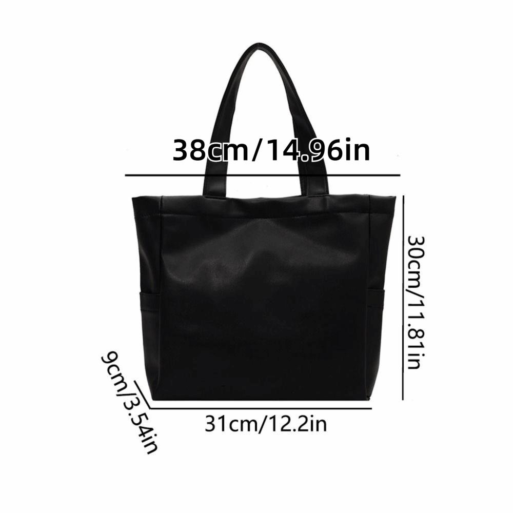 Vertical Square Large Capacity Handbag Magnetic Buckle Women's Commute Bag  College Student