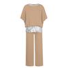 Women’s Two Piece Chiffon Pant Suit with Sequin Trim for Special Occasions Evening Formal Outfits Mother of the Bride