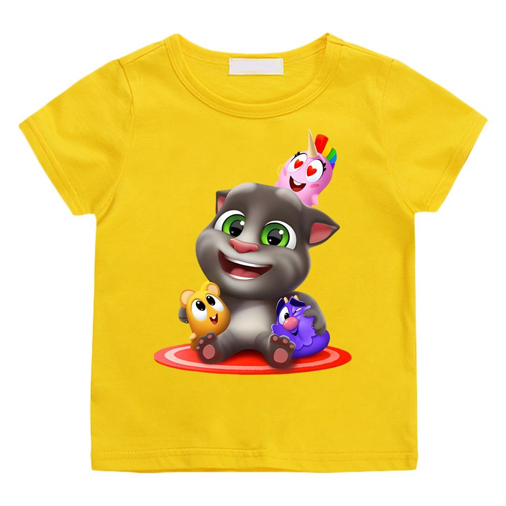 Tričko Hra Talking Tom Hra Ležérní 100% Bavlna Tričko Chlapci/dívky 6-12 let Chlapecká trička Dětské tričko s grafickým potiskem Oblečení