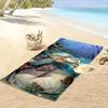 Sea Turtle Underwater Ocean Scene Beach towel quick-drying for travel outdoor sports jogging beach and swimming