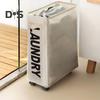Laundry Basket with Wheels Easy Movement Large Capacity Foldable Design Waterproof Laundry Basket Dirty Clothes Hamper