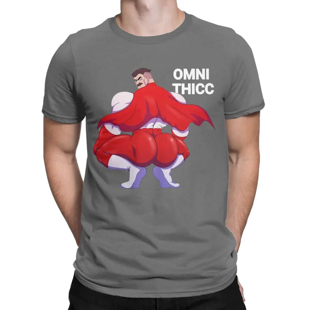 Thicc Omniman Superhero Viltrum Invincible Comic Men T Shirt Casual Tee Shirt Short Sleeve O Neck T-Shirt Pure Cotton Adult Tops