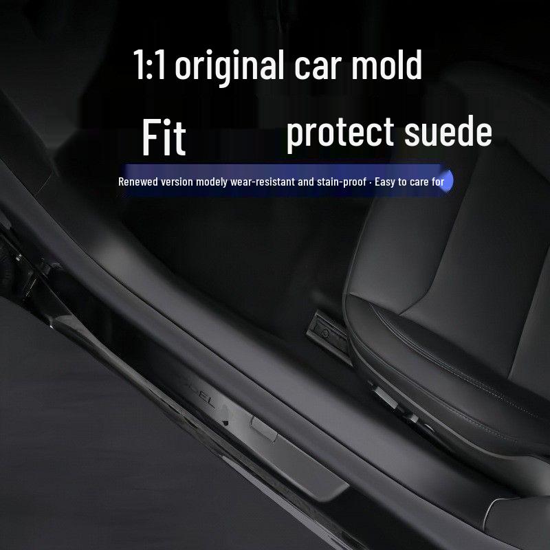 Tesla 25 Refresh Model Y TPE Door Sill Strips & Anti-kick Full Coverage Set