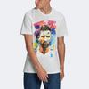 adidas Messi Graphic Print Number Soccer Sports Short Sleeve T-Shirt Men Tops White HA0930