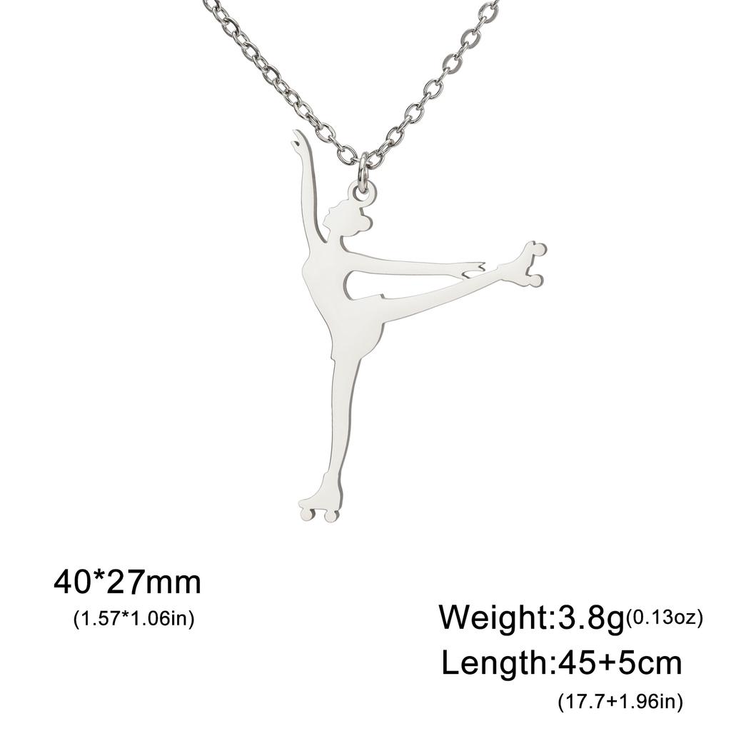 Collar de Patinaje sobre Hielo con Figura Unift para Mujer Hija Acero Inoxidable Patinaje sobre Ruedas Deporte Patinaje Artístico Joyería para Niña Moderno