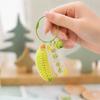 Hand-Knitted Apple & Persimmon Holiday Keychain Pendant