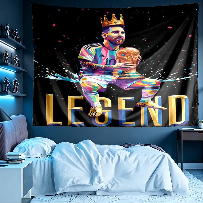 Lionel Messi Print Tapestry, Lightweight Wall Hanging, for Bedroom, Dorm, Living Room, Home Art Decor - Birthday Christmas Gift for Friends