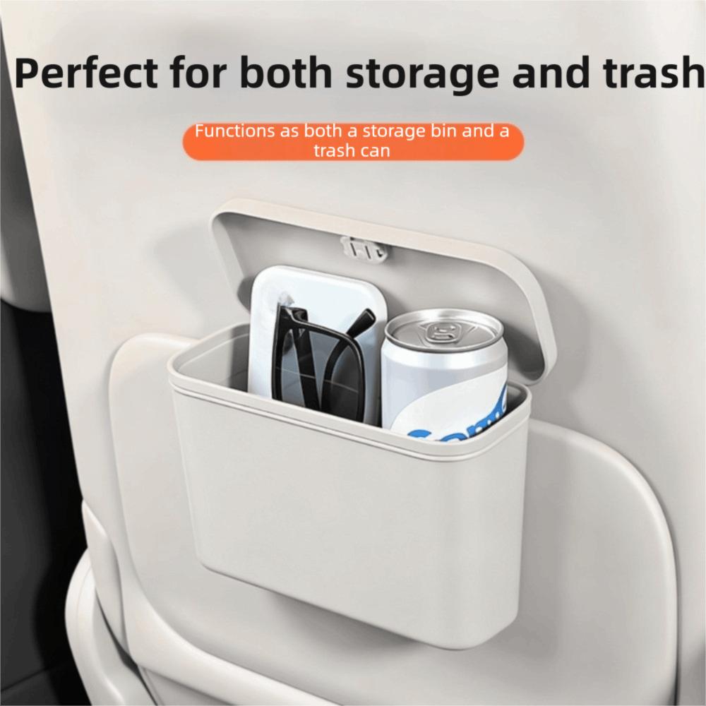 Multifunctional Car Storage Organizer Box Press Type with Lid Car Trash Can for Wet and Dry Use